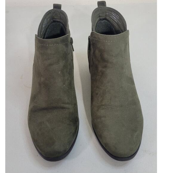 Madeleine Booties Womens Size 8 Olive Green Suede Bootie Zip Up Casual Boho Shoe - Picture 10 of 10